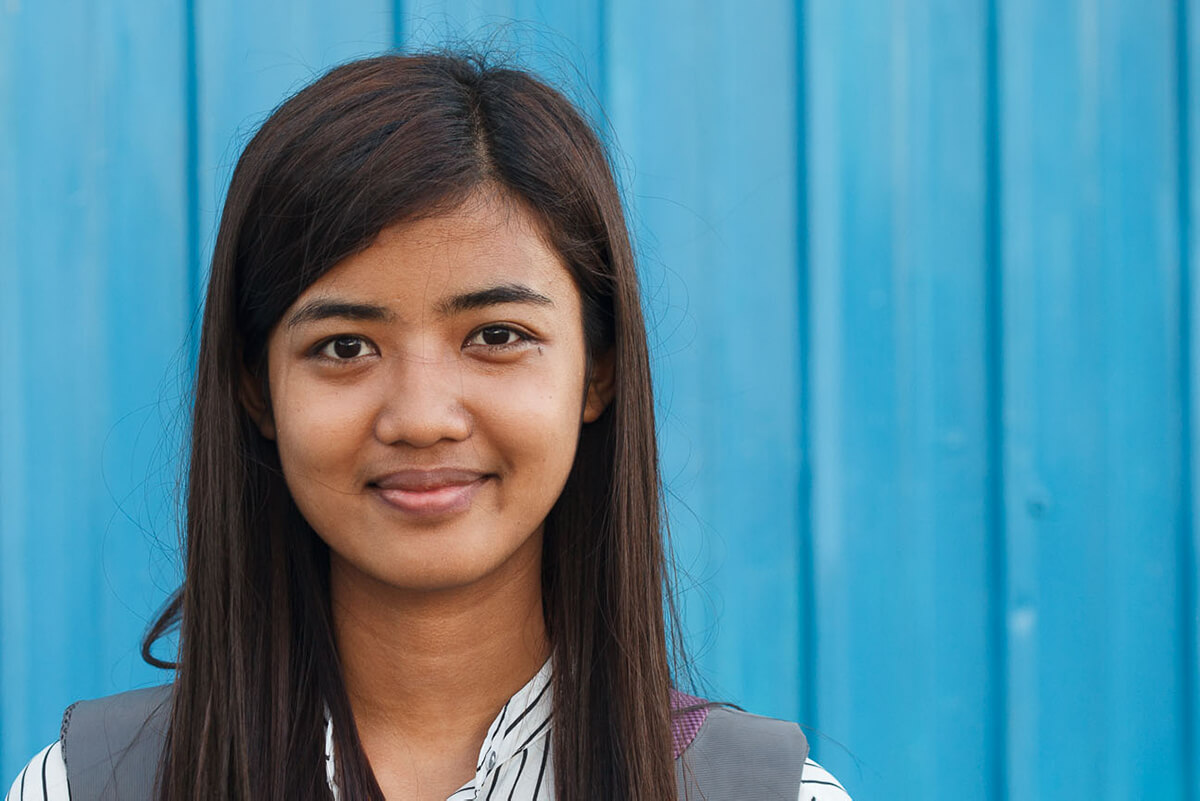 Portrait of May, a Zomia student studying at Hong Kong Education University